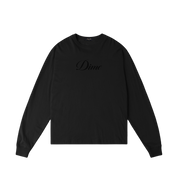 T-Shirt à Manches Longues Cursive - Noir