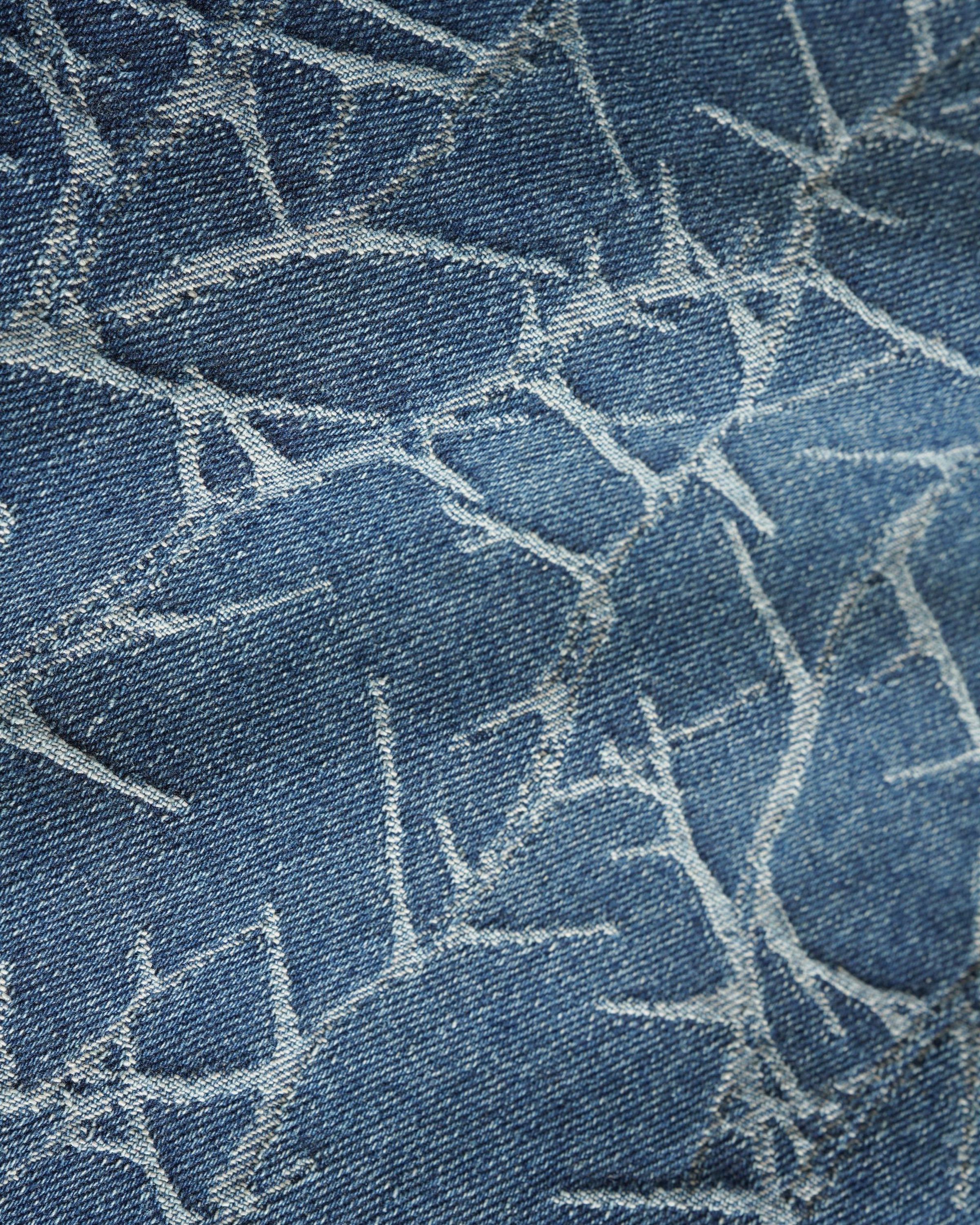 Thorn Camo Wide Cut Denim Jeans - Washed Indigo