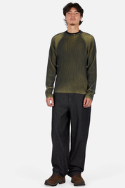 Printed Rib Sweater - Black/Yellow