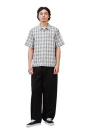Chemise à Boutons Carreautée - Gris
