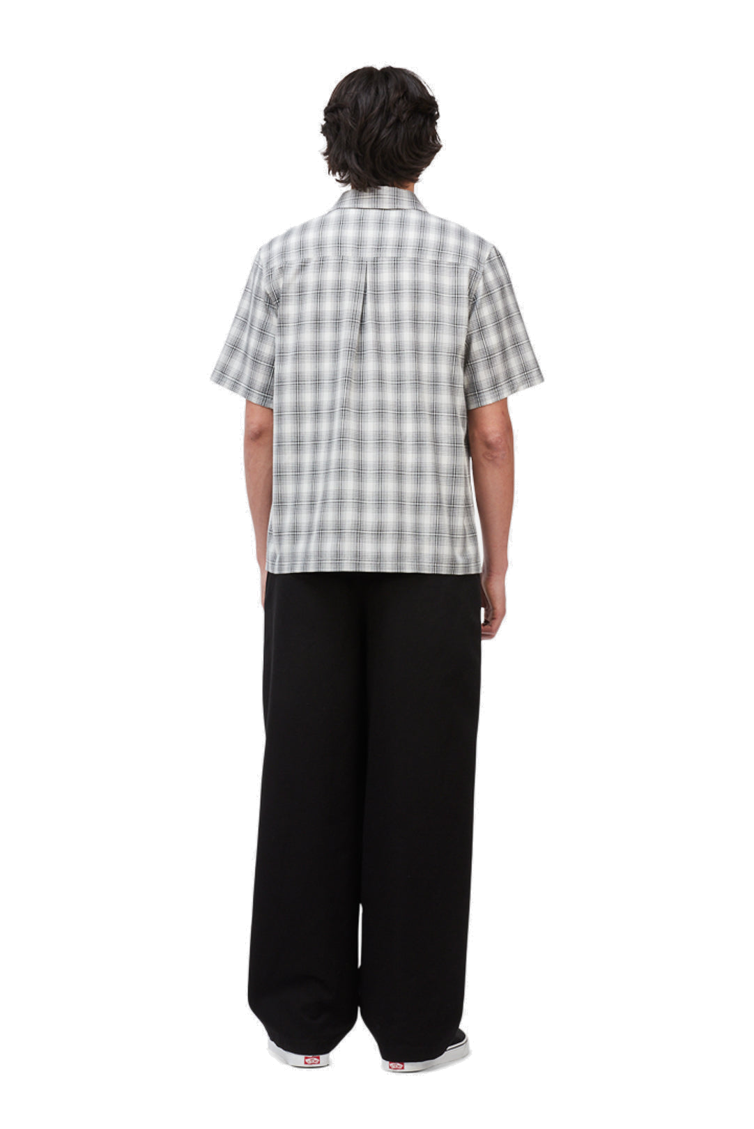 Chemise à Boutons Carreautée - Gris