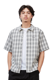 Chemise à Boutons Carreautée - Gris