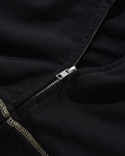 Trail Stitch Zip-Thru Hood - Washed Black