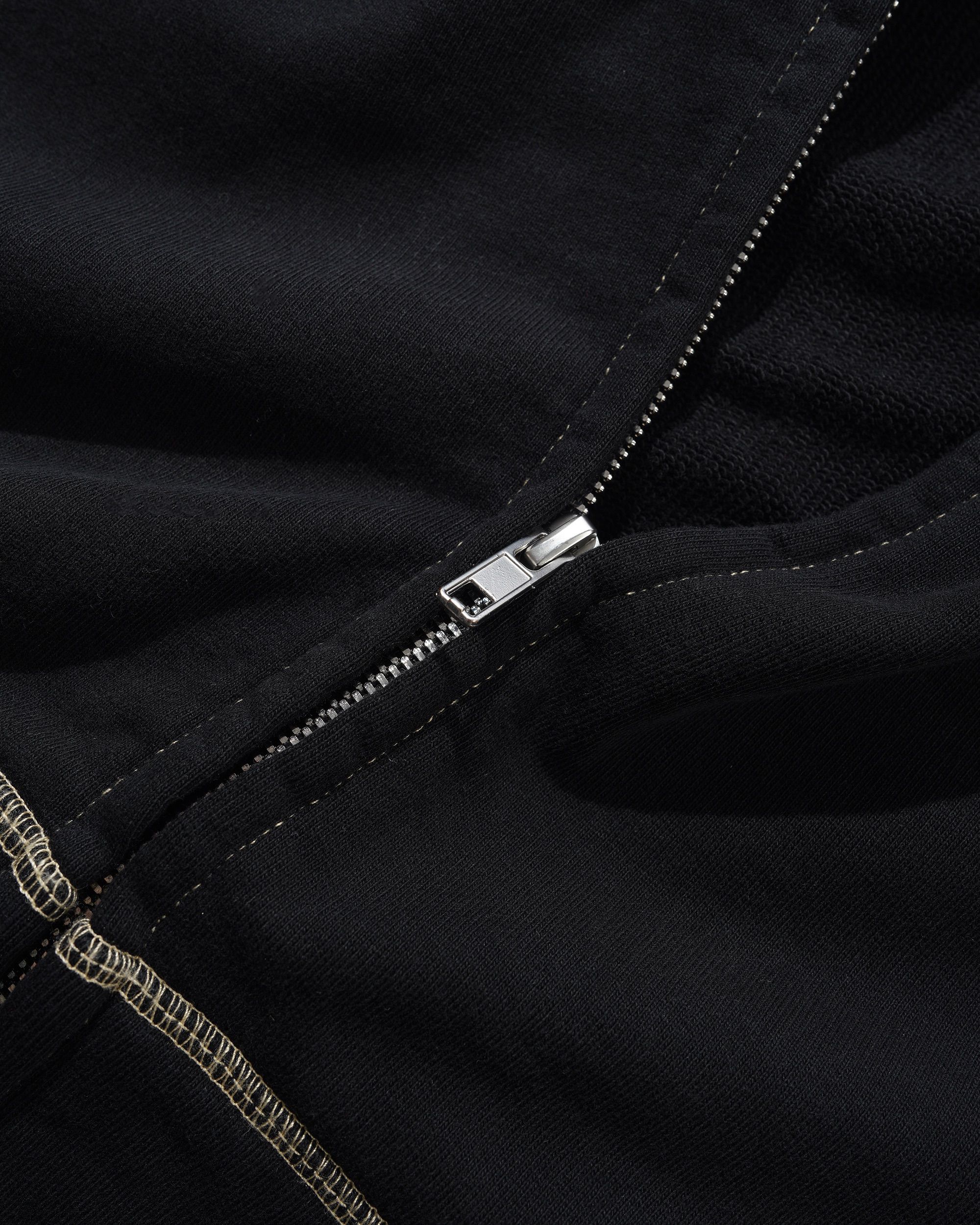 Trail Stitch Zip-Thru Hood - Washed Black