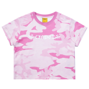 Trampstamp T-Shirt Fille - Rose Camouflage