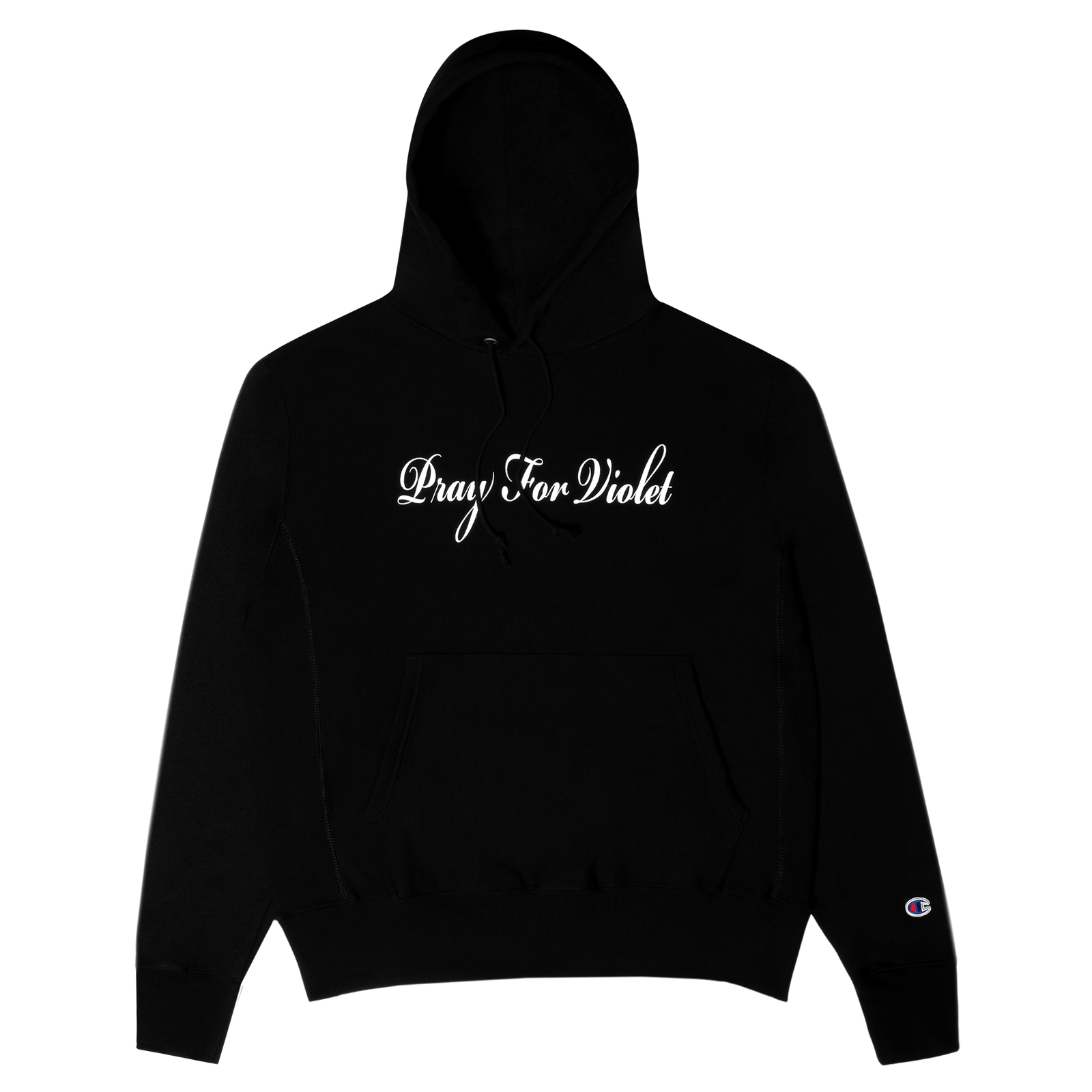 "Pray For Violet" Sweat à Capuche - Noir