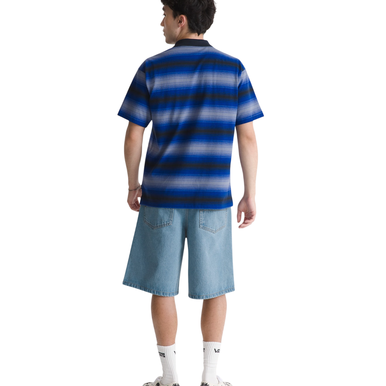 Short en Denim Baggy Check-5 - Bleu Stonewash