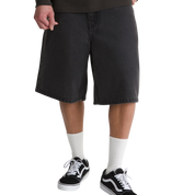 Short en Denim Baggy Check-5 - Noir Délavé