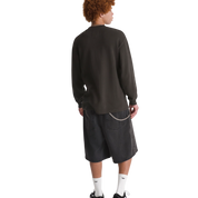 Short en Denim Baggy Check-5 - Noir Délavé