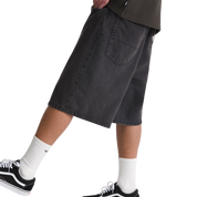 Short en Denim Baggy Check-5 - Noir Délavé