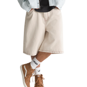 Short En Denim Baggy Check-5 - Grain Naturel