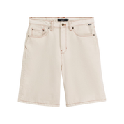 Short En Denim Baggy Check-5 - Grain Naturel