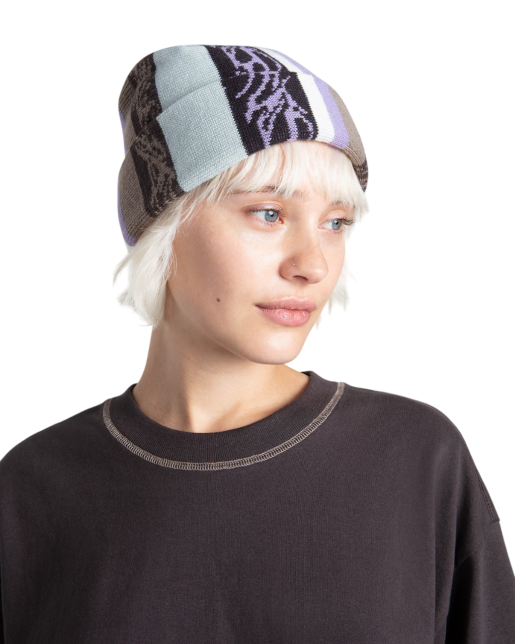 Skate Tribal Cuff Beanie - Multicolour