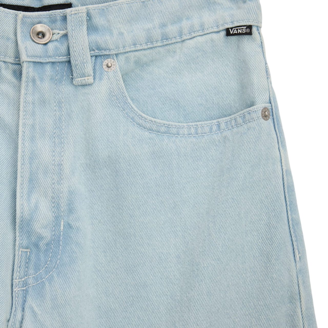 Kids Check-5 Loose Denim Pants - Blue Ice