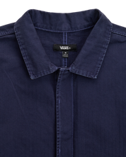 Washed Overdye Long Sleeve Shirt - Woven Deep Indigo