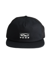 Sidestripe Unstructured Trucker Hat - Black