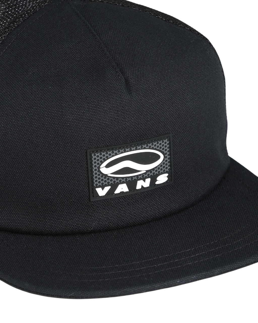 Sidestripe Unstructured Trucker Hat - Black