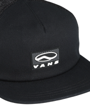 Sidestripe Unstructured Trucker Hat - Black