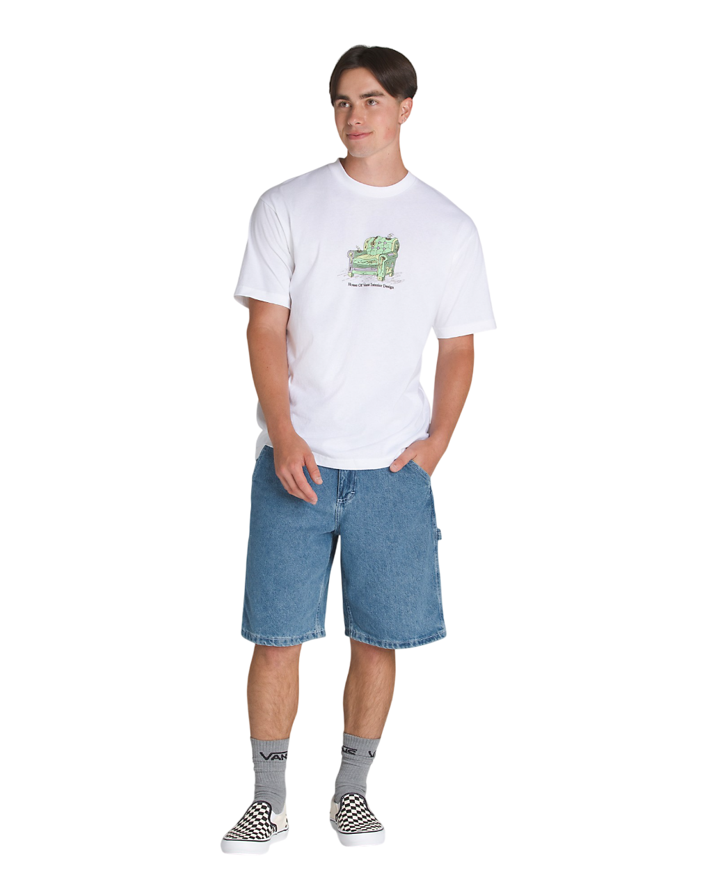 Drill Chore Loose Denim 22" Short - Stone Wash