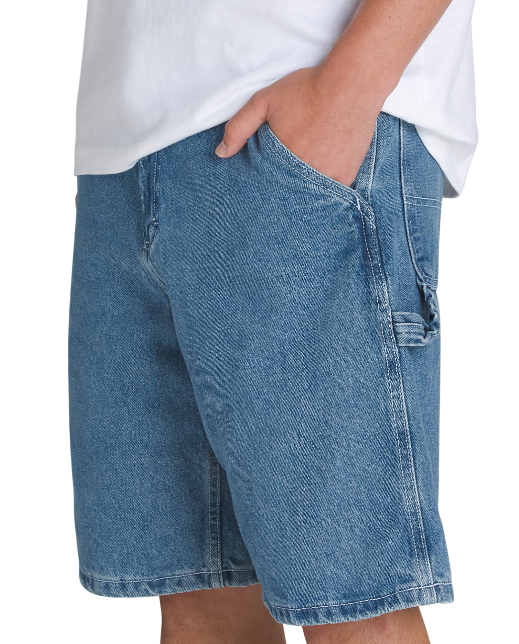 Drill Chore Loose Denim 22" Short - Stone Wash
