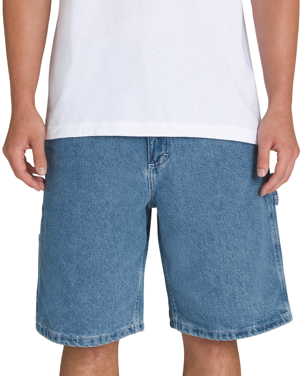 Drill Chore Loose Denim 22" Short - Stone Wash