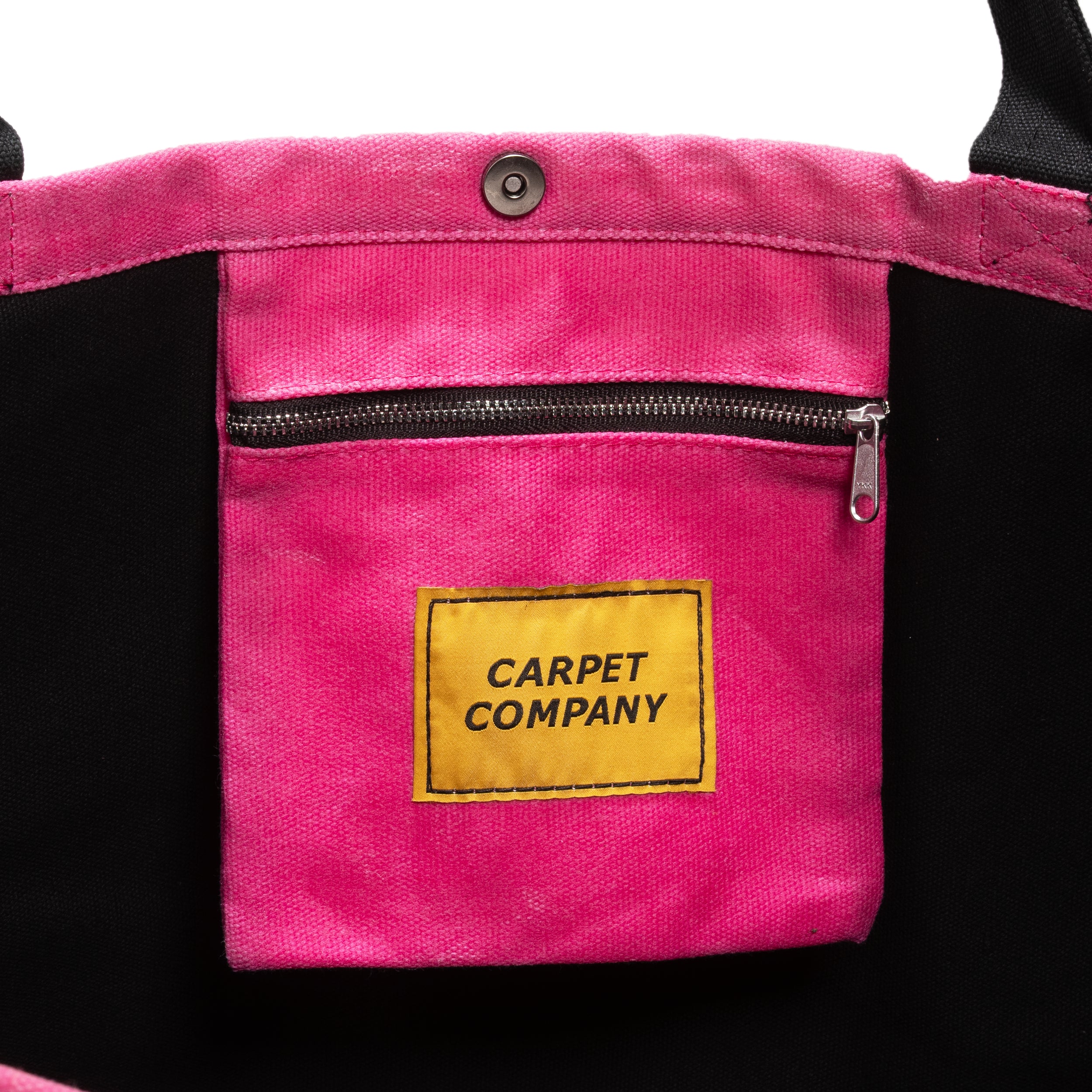 Varsity Waxed Canvas Tote Bag - Pink