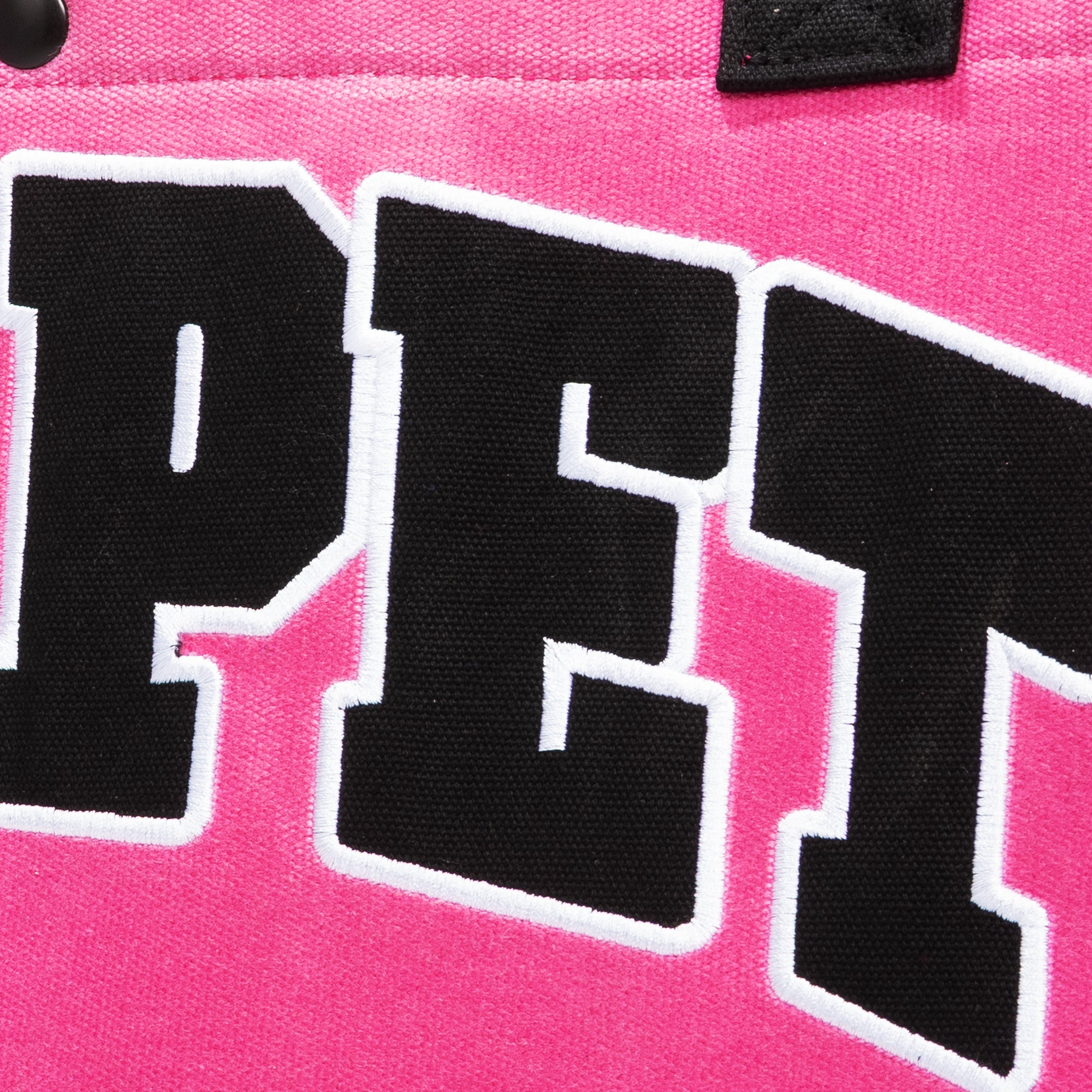 Varsity Waxed Canvas Tote Bag - Pink