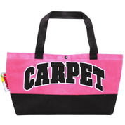 Varsity Waxed Canvas Tote Bag - Pink