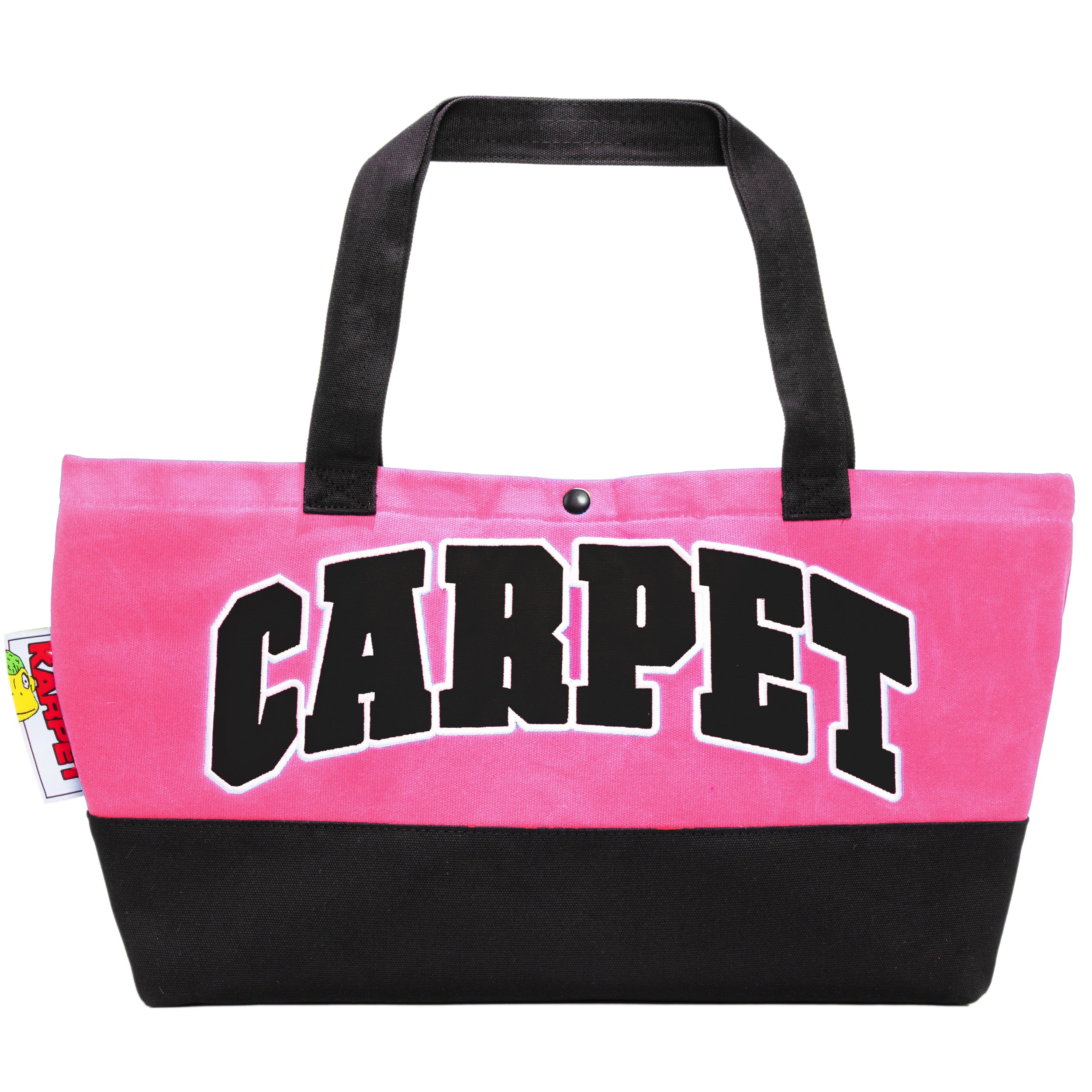 Varsity Waxed Canvas Tote Bag - Pink