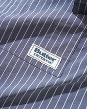 Chemise à Rayures Verticales Manches Courtes - Bleu Pierre