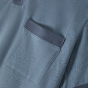 Weekend Herringbone Polo - Borrow Blue/Berring Sea