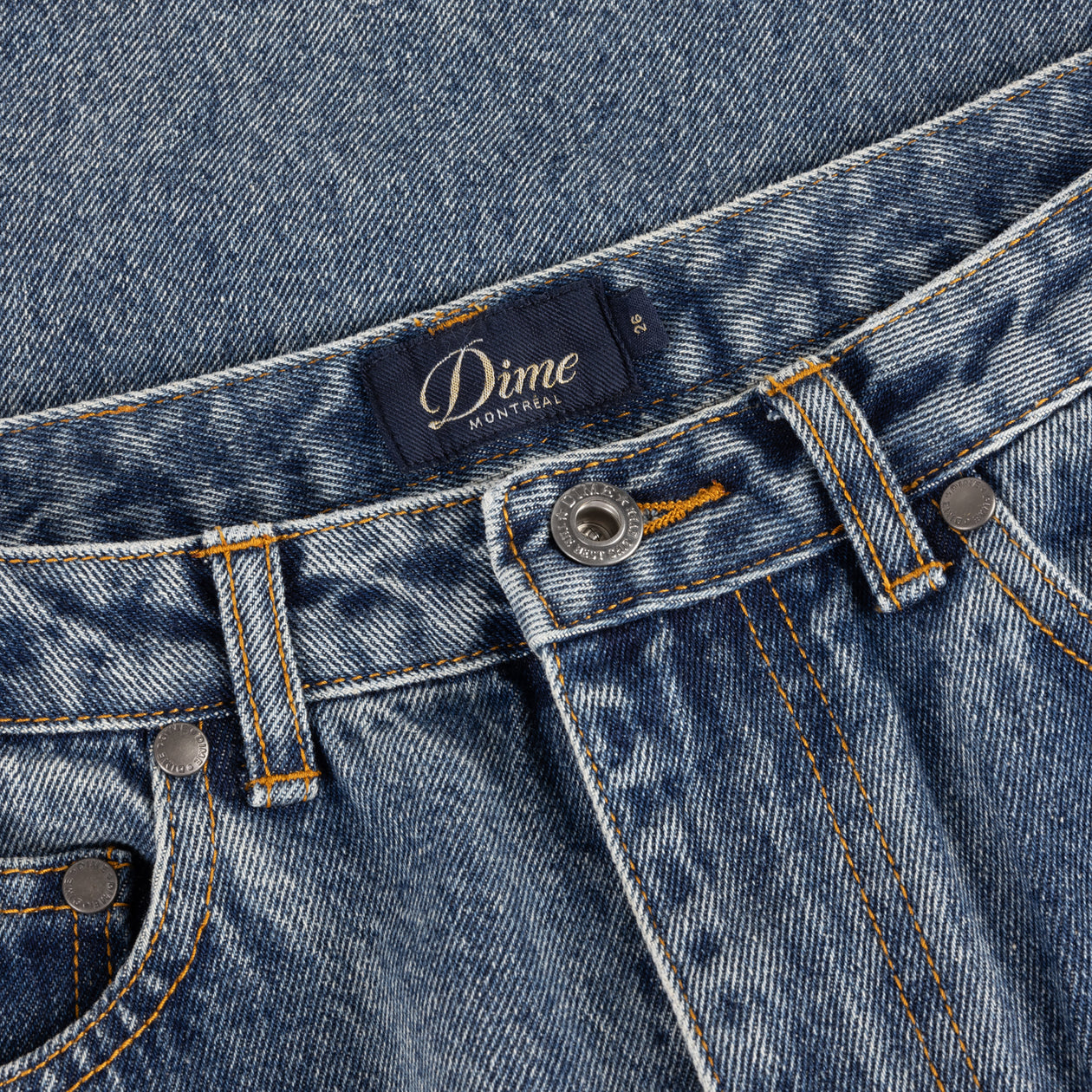 Pantalon en Denim Baggy pour Femme - Indigo Délavé