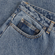 Pantalon en Denim Baggy pour Femme - Indigo Délavé