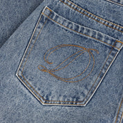 Pantalon en Denim Baggy pour Femme - Indigo Délavé