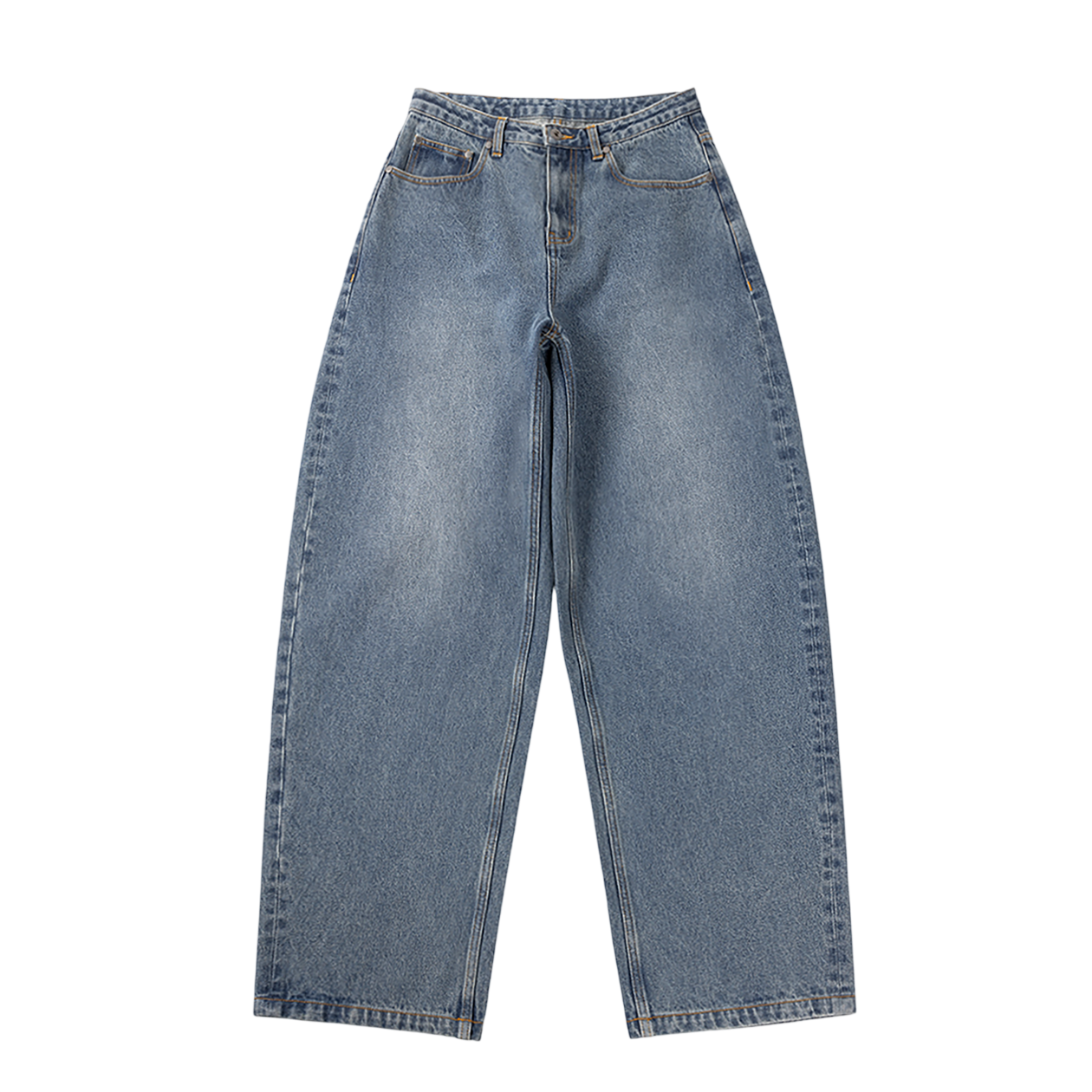 Pantalon en Denim Baggy pour Femme - Indigo Délavé