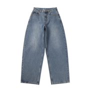 Pantalon en Denim Baggy pour Femme - Indigo Délavé