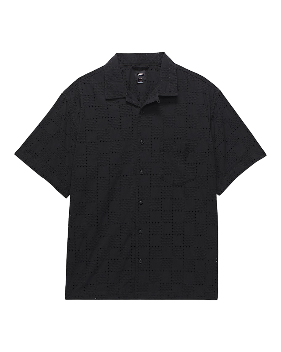 Wayside Eyelet SS Woven Shirt - Black
