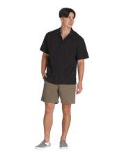Wayside Eyelet SS Woven Shirt - Black