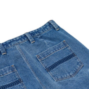 Classic '87 Short Cargo en Denim - Délavage Pierre Clair