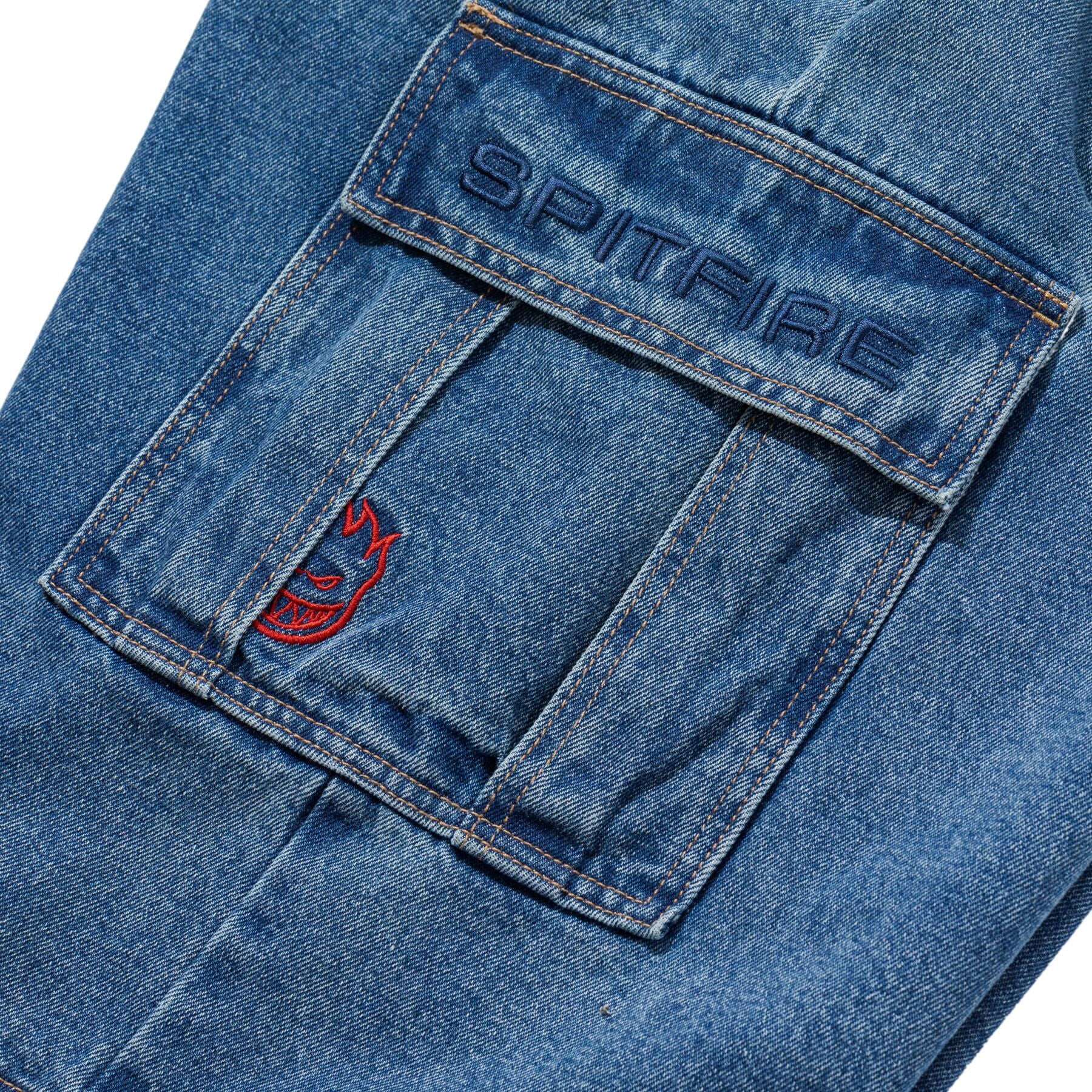Classic '87 Short Cargo en Denim - Délavage Pierre Clair