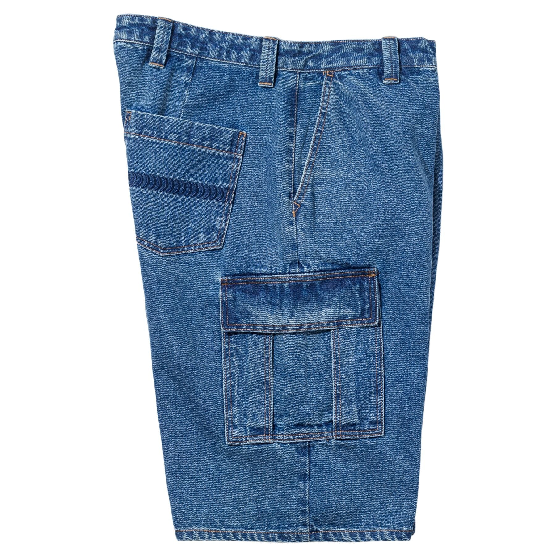 Classic '87 Short Cargo en Denim - Délavage Pierre Clair