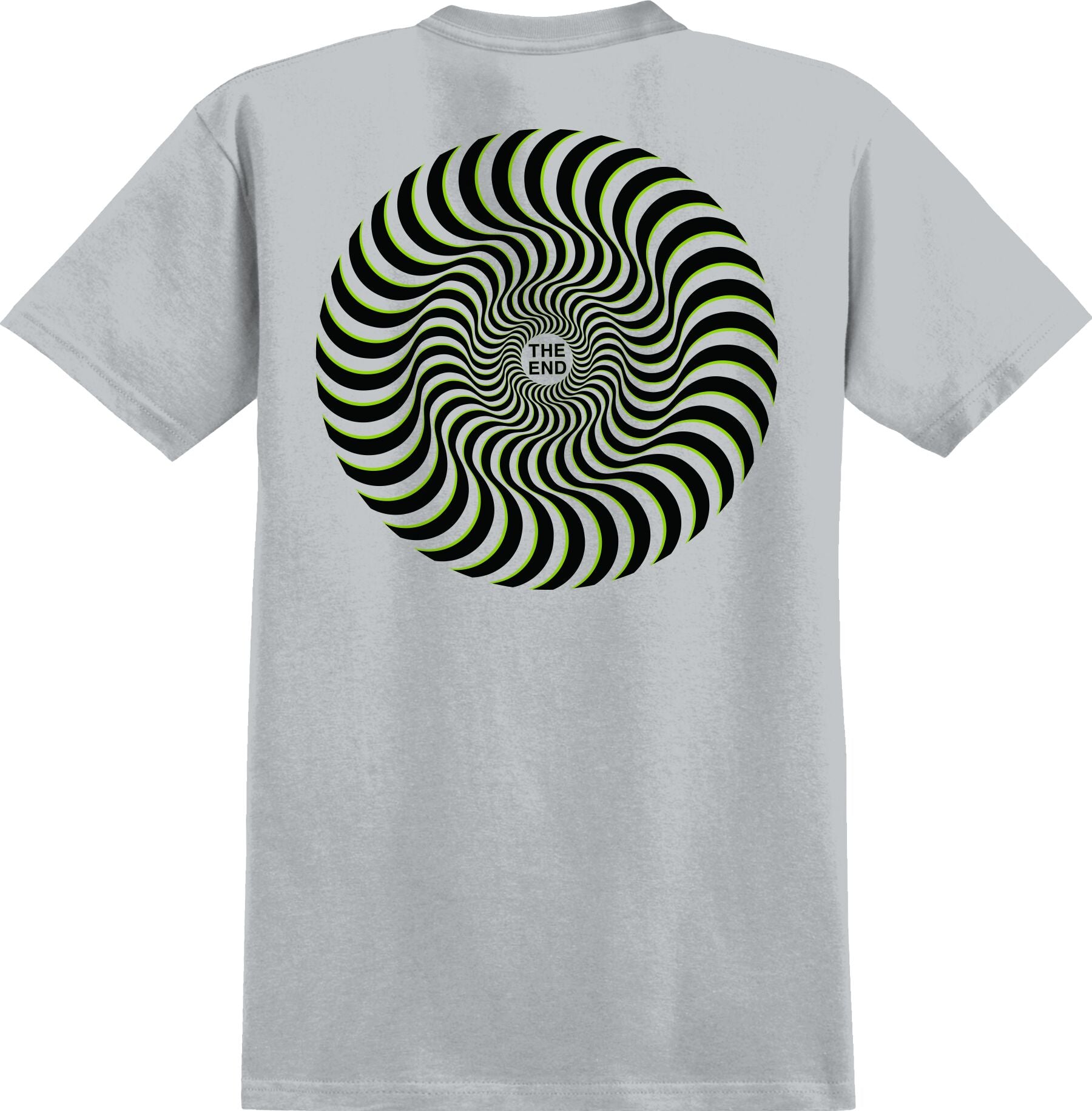 Classic Swirl Overlay T-Shirt - Gris Glacé/Noir/Vert