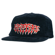 Demon Script Snapback Hat - Navy