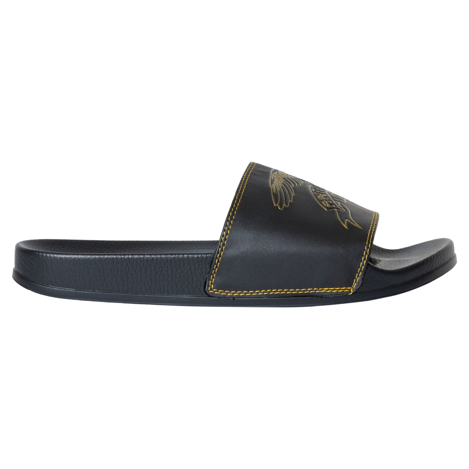 Basic Eagle Slide Sandal - Black/Gold