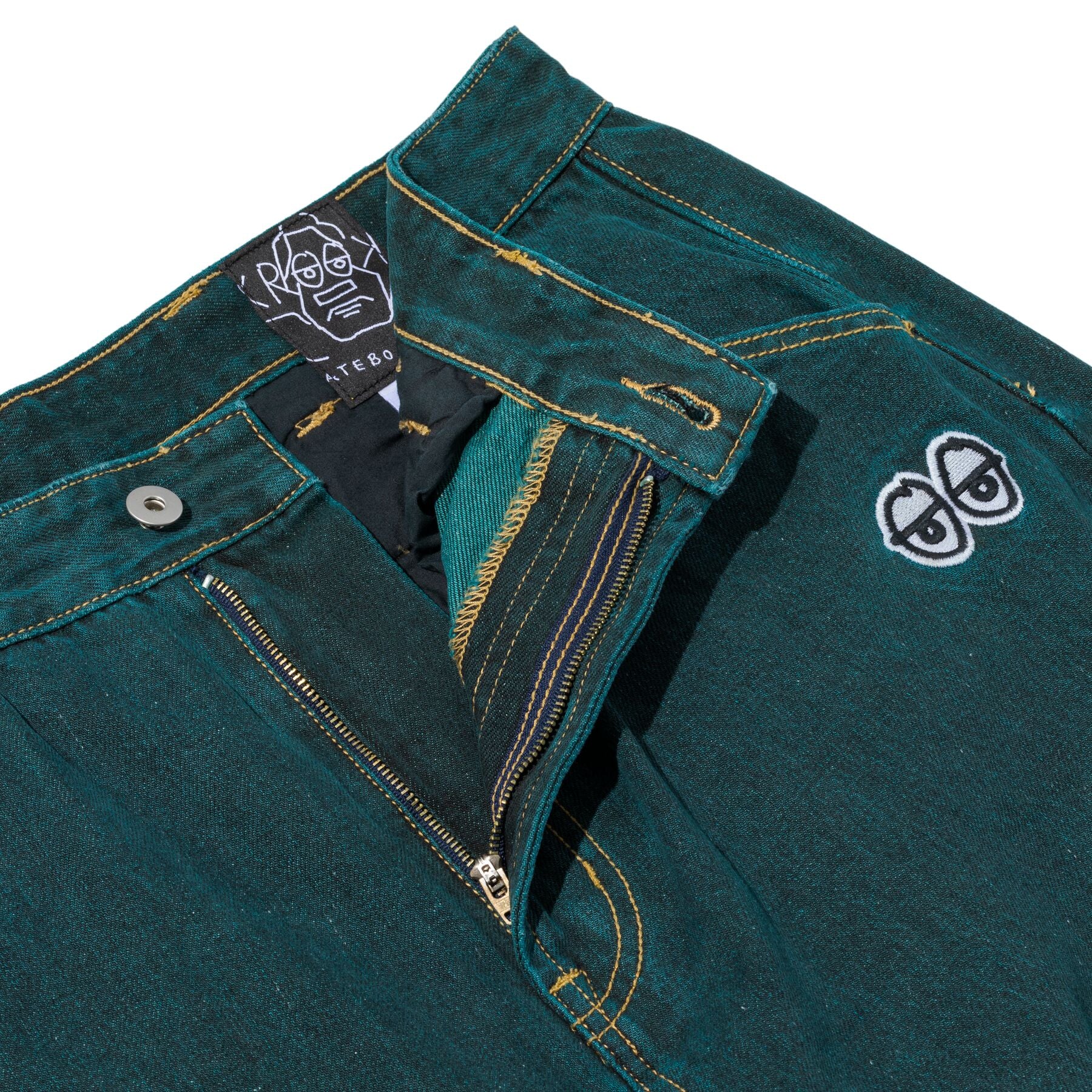 Eyes Denim Twill Pants - Green Overdye