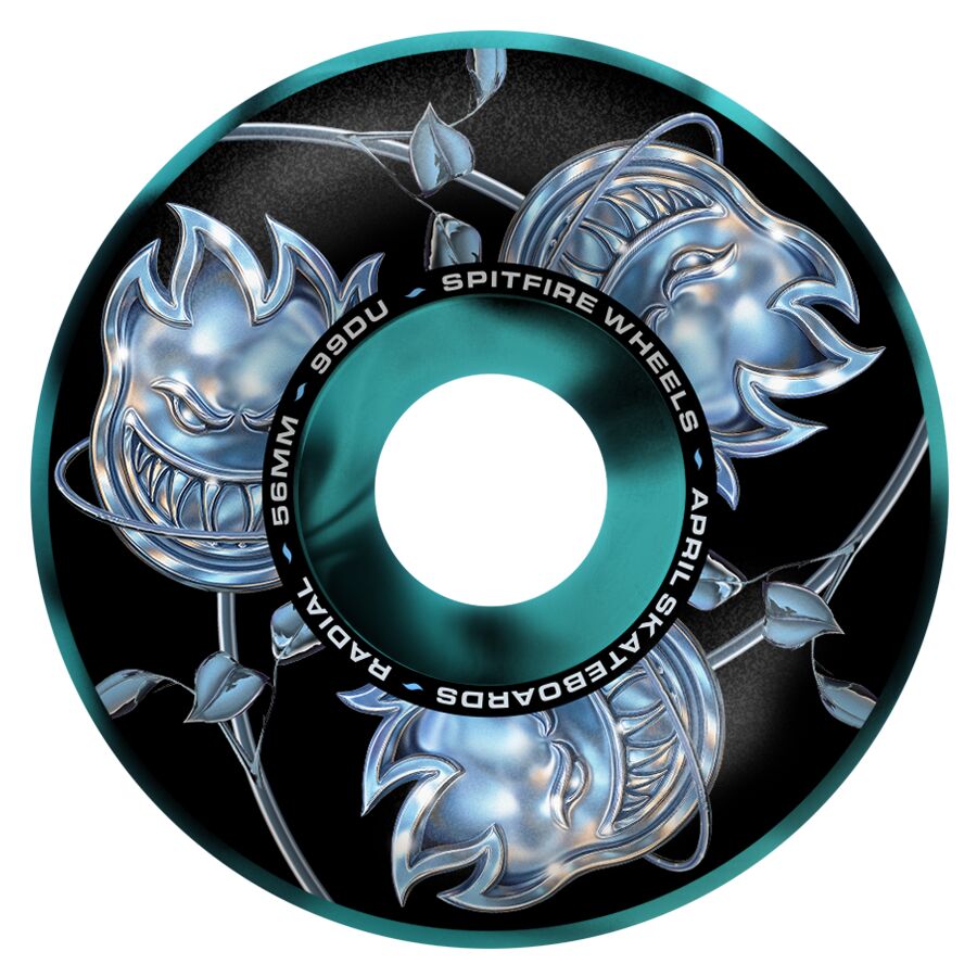 Formula Four April Chrome Rose Bighead Radials 99D - Black/Blue Swirl
