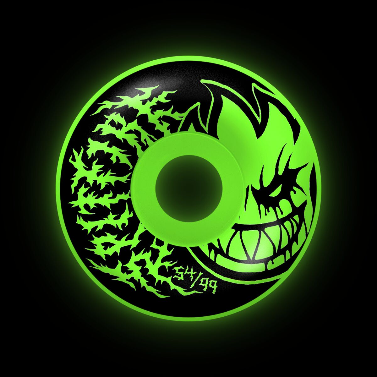 Formula Four Deathmask II Bighead Radial Full 99D - Phosphorescent/Noir
