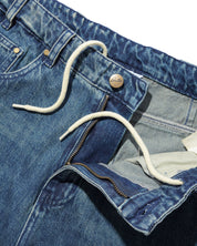 Wide Cut Denim Jeans - Faded Work Blue