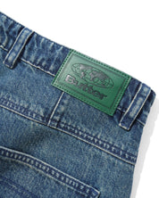 Wide Cut Denim Jeans - Faded Work Blue