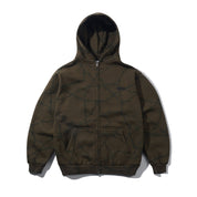 Wired Zip-Thru Hood - Fudge